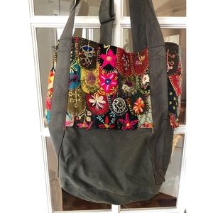 Vintage Free People Quilted Patchwork Bag